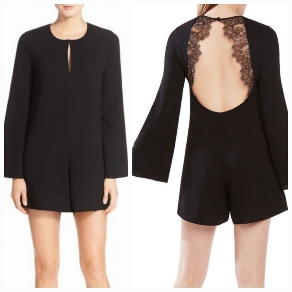 ❤️ NWT! BCBGMAXAZRIA GIULIANNA CUTOUT OPEN BACK ROMPER, SMALL